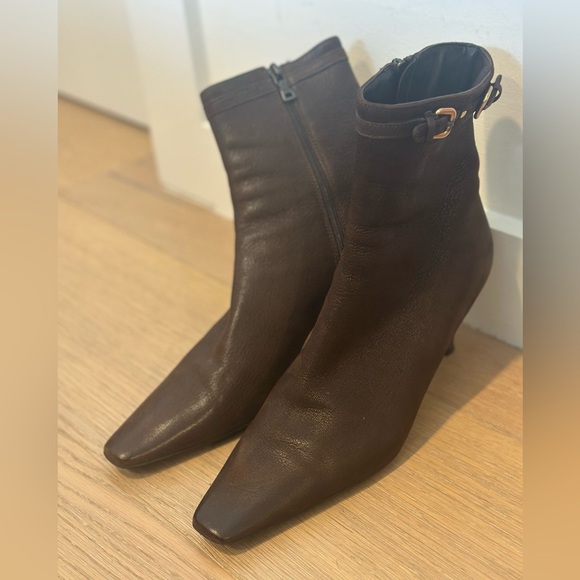 Prada Dark Brown Ankle Boots - Picture 1 of 9